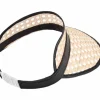 Adult Rattan & Leather Visor - Black
