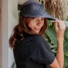 Adult Rattan Visor - Black