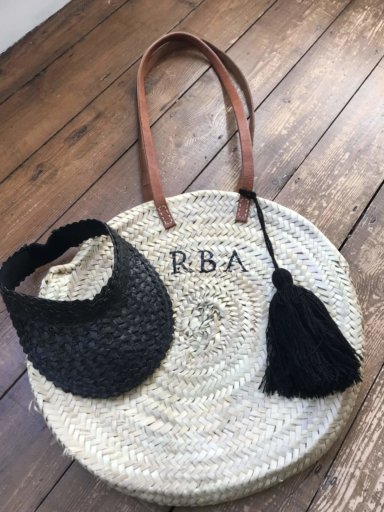 Adult Rattan Visor - Black