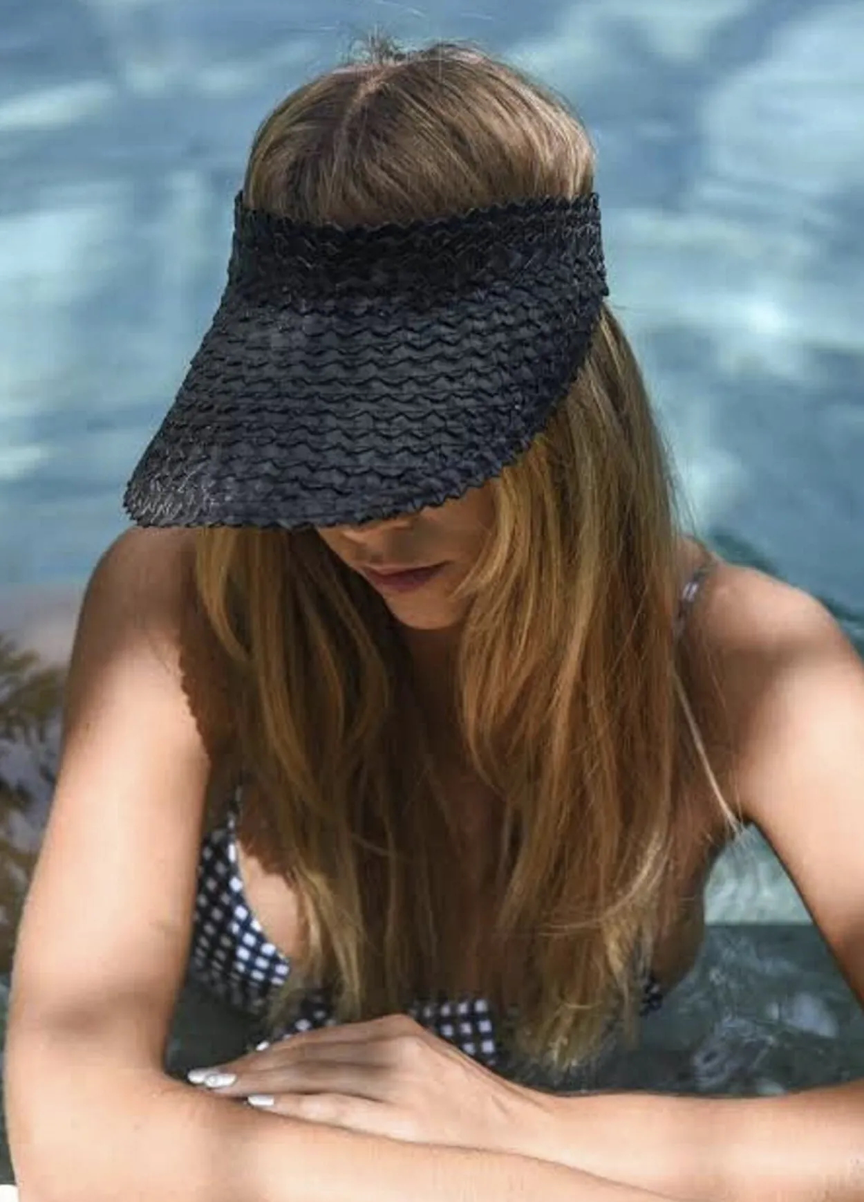 Adult Rattan Visor - Black