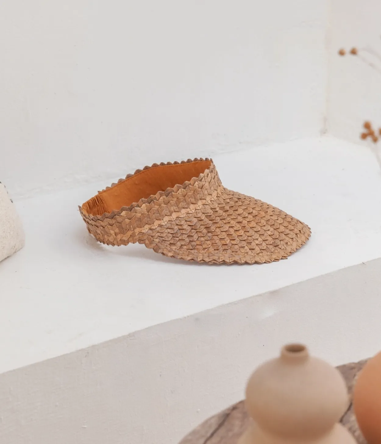 Adult Rattan Visor - Tan