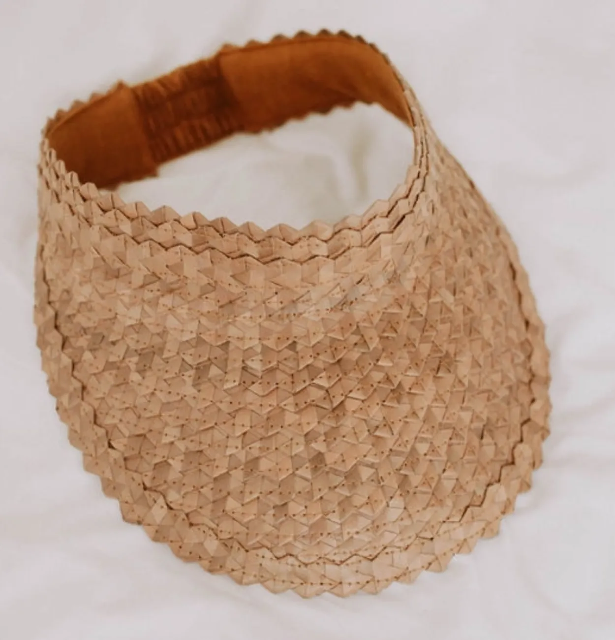 Adult Rattan Visor - Tan