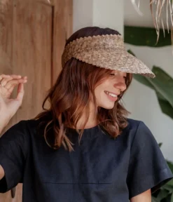 Adult Rattan Visor - Tan