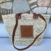 Bonita open weave Palm Basket - Double handle