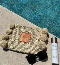 BONITA - Raffia palm clutch