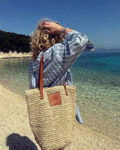 BONITA - Raffia tote shopper