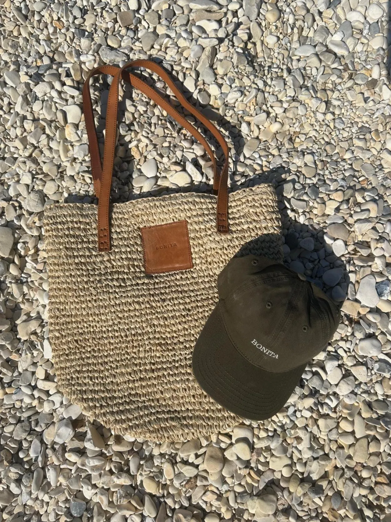 BONITA - Raffia tote shopper