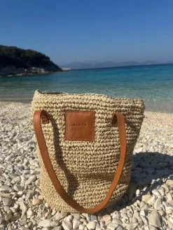BONITA - Raffia tote shopper