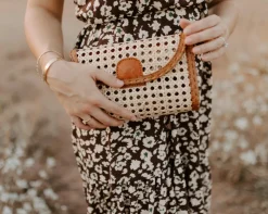Bonita's Bali Rattan Crossbody Bag & Clutch