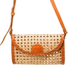 Bonita's Bali Rattan Crossbody Bag & Clutch