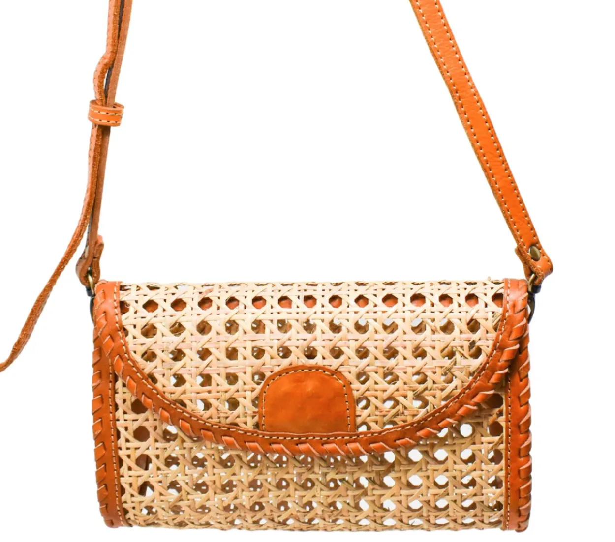 Bonita's Bali Rattan Crossbody Bag & Clutch