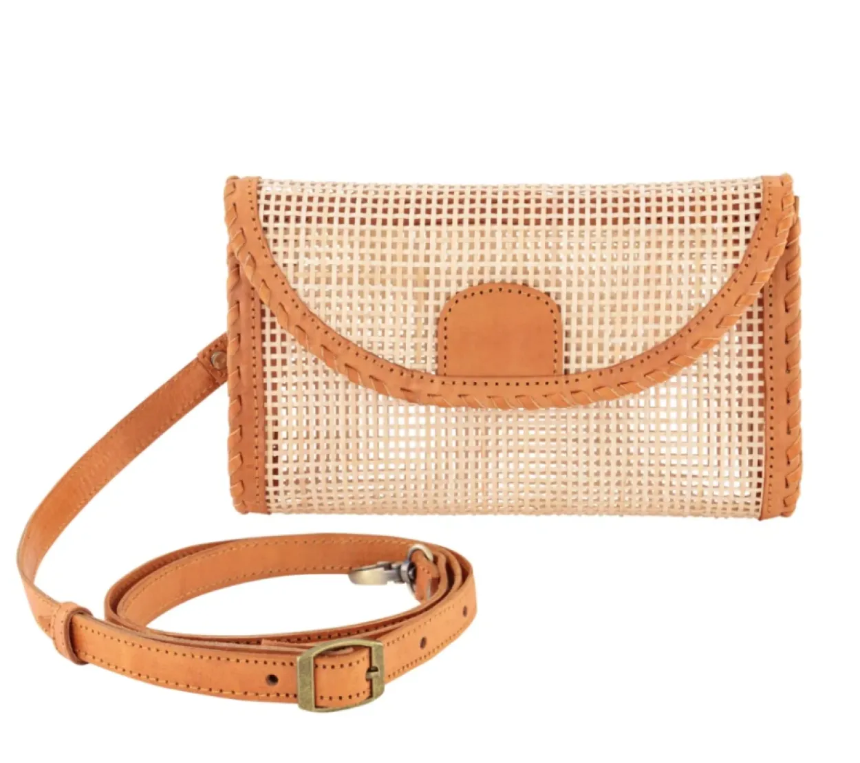 Bonita's Bali Rattan Crossbody Bag & Clutch