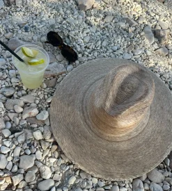 Bonita's Classic Wide Brim Palm Panama Hat
