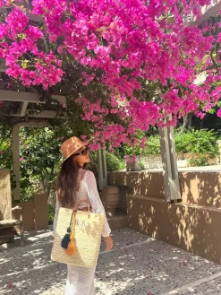 Bonita's Classic Wide Brim Palm Panama Hat