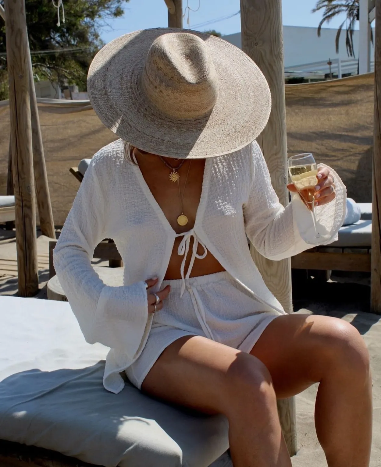 Bonita's Classic Wide Brim Palm Panama Hat