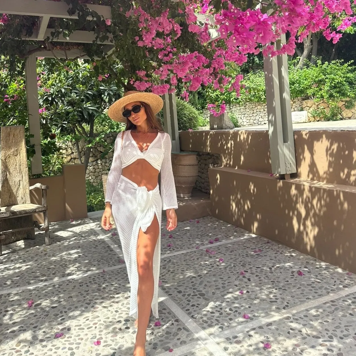 Bonita's Classic Wide Brim Palm Panama Hat