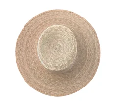 Bonita's Classic Wide Brim Palm Boater Hat