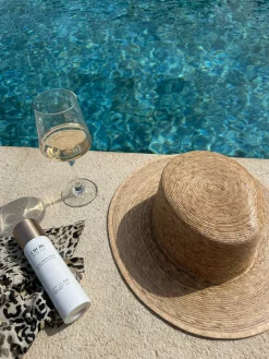 Bonita's Classic Wide Brim Palm Boater Hat