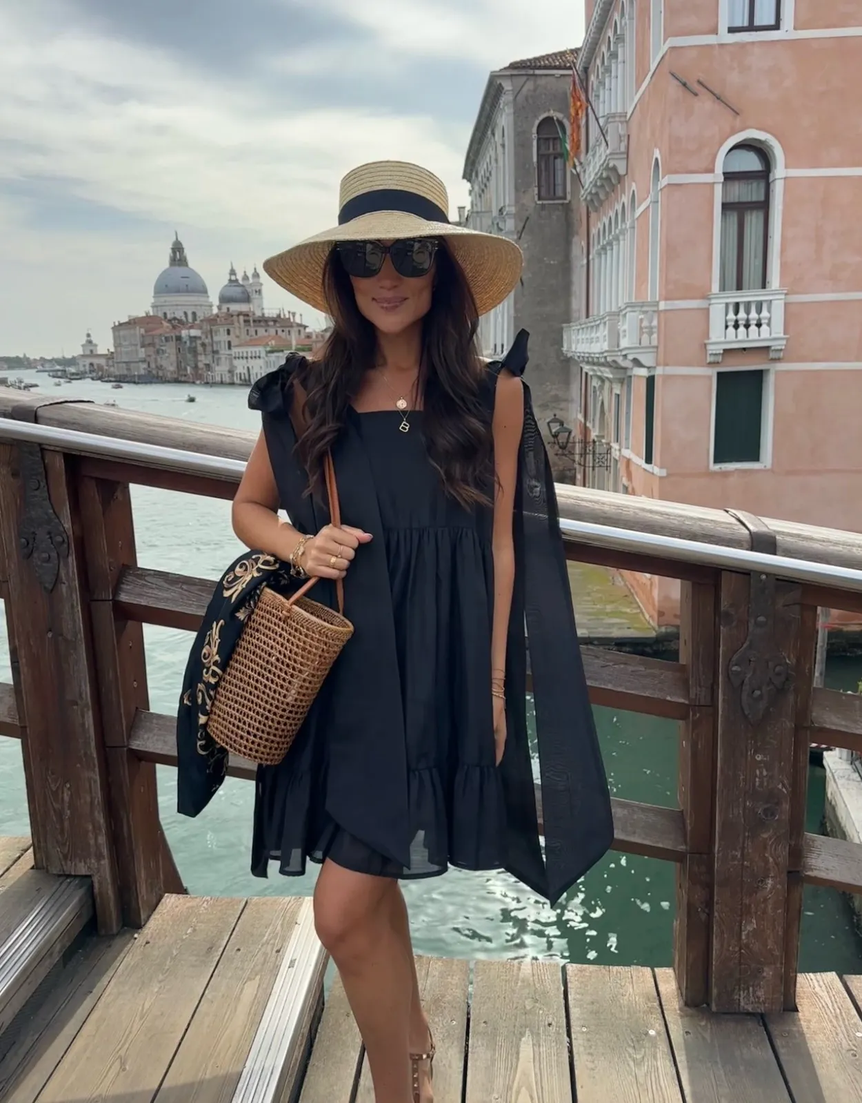 Bonita's Large Brim Boater - Black