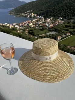 Bonita's Large Brim Boater - Cream