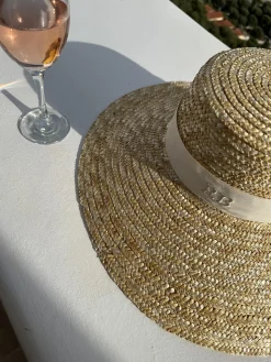 Bonita's Large Brim Boater - Cream