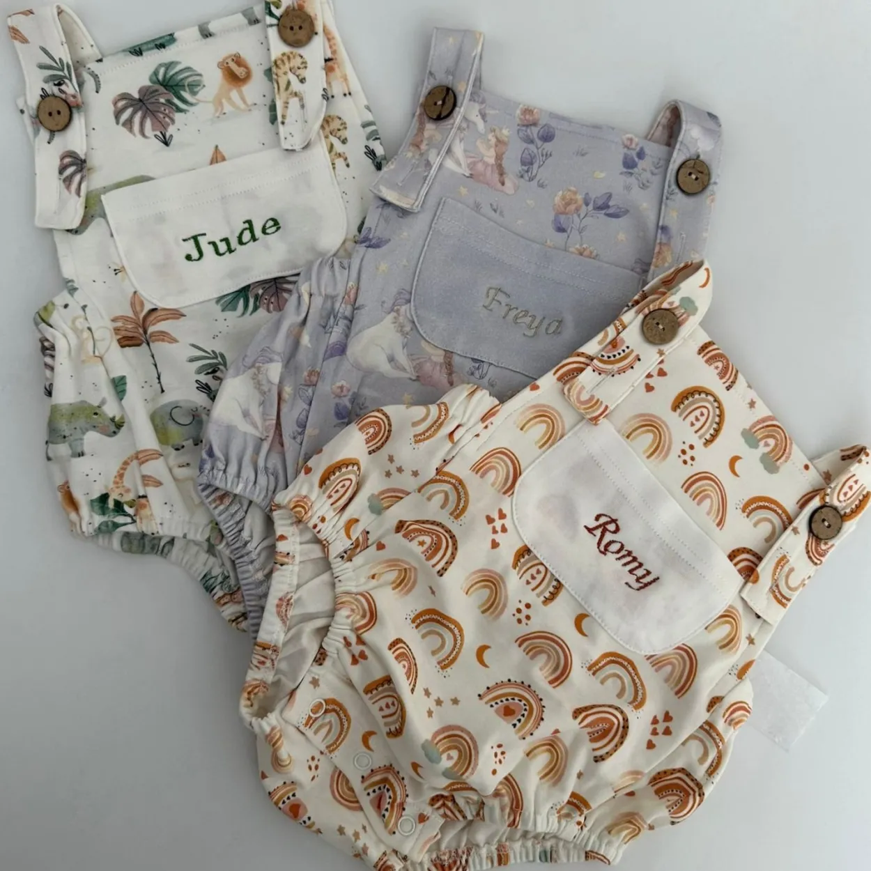 Bonita’s Little Rainbow Personalised Baby Romper