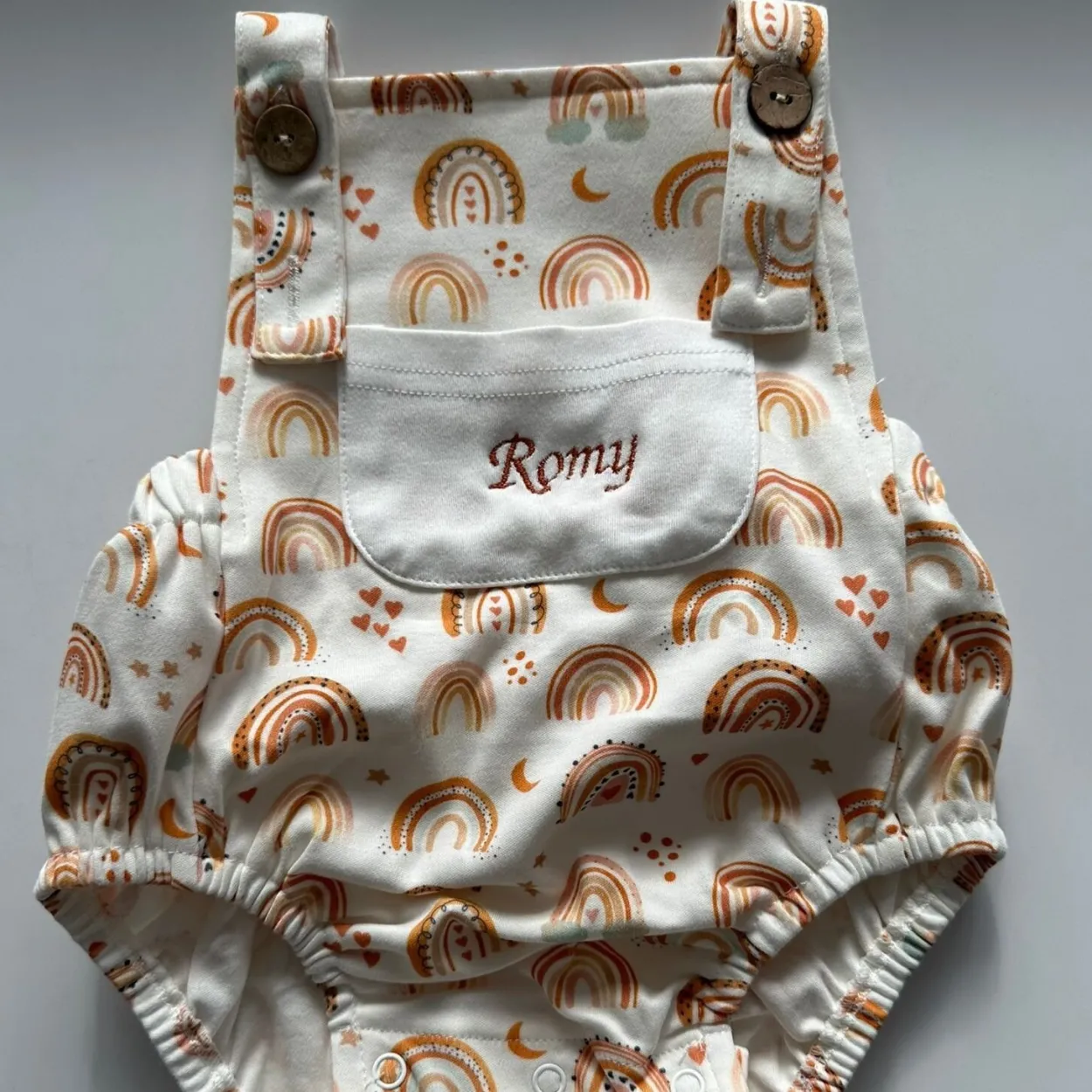 Bonita’s Little Rainbow Personalised Baby Romper