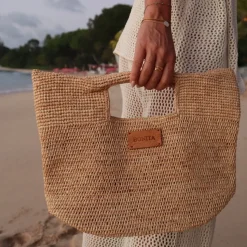 Bonita's Mini Raffia Tote Clutch Bag
