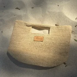 Bonita's Mini Raffia Tote Clutch Bag