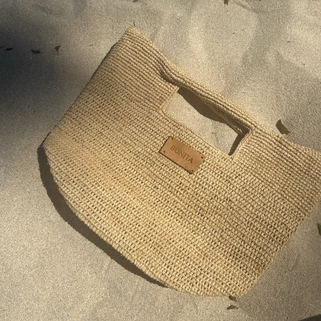 Bonita's Mini Raffia Tote Clutch Bag