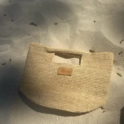 Bonita's Mini Raffia Tote Clutch Bag