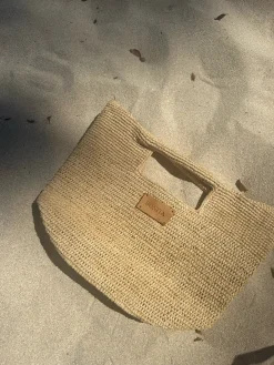 Bonita's Mini Raffia Tote Clutch Bag