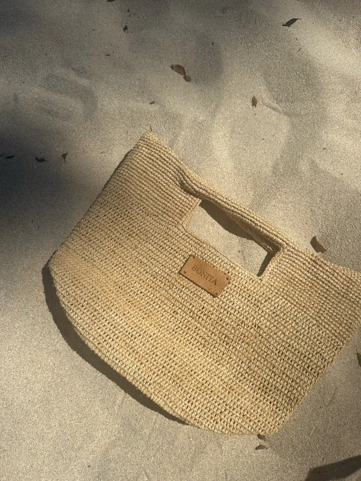 Bonita's Mini Raffia Tote Clutch Bag