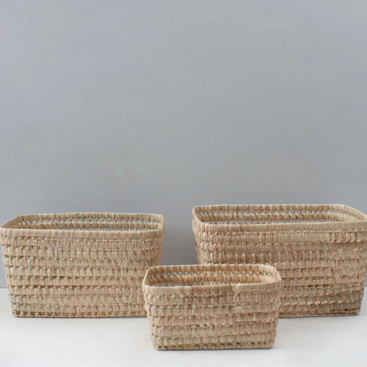 Bonita's Open Weave Storage Boxes (Trio)