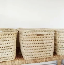 Bonita's Open Weave Storage Boxes (Trio)