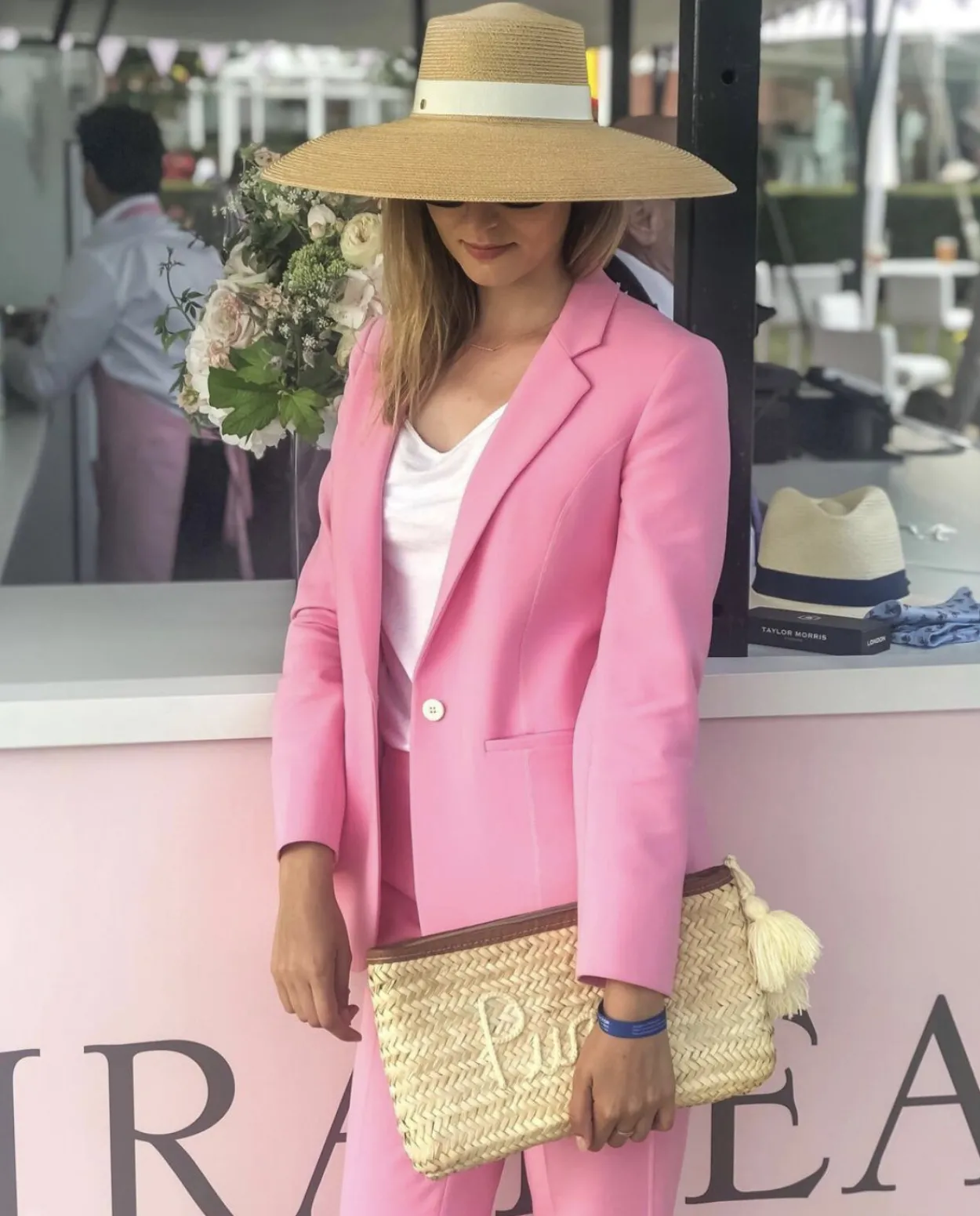 Bonita's Palm Leaf Clutch - Embroidered name