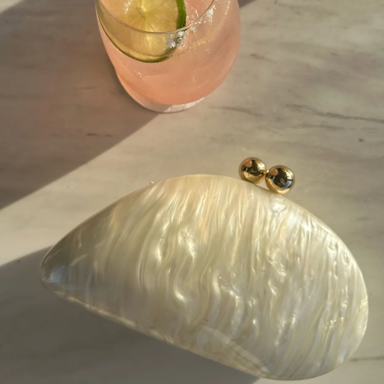 Bonita's Pearl Clutch Bag