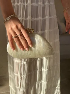 Bonita's Pearl Clutch Bag