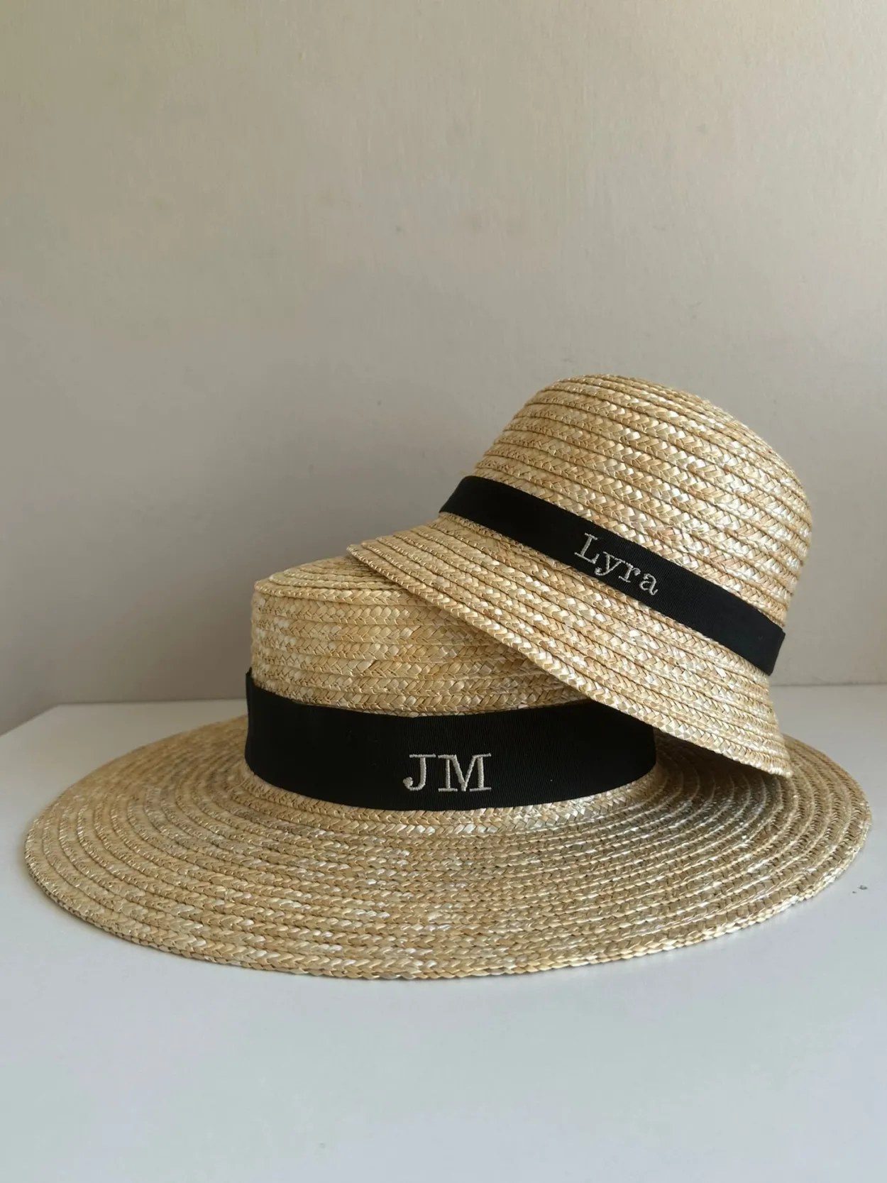 Bonita's Personalised Baby Straw Bucket Hat