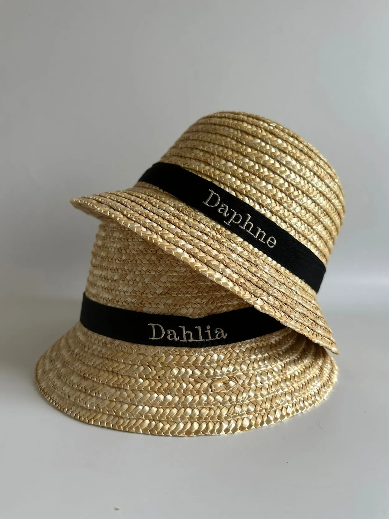 Bonita's Personalised Baby Straw Bucket Hat