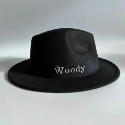 Bonita's Personalised Black Wool Fedora - Child
