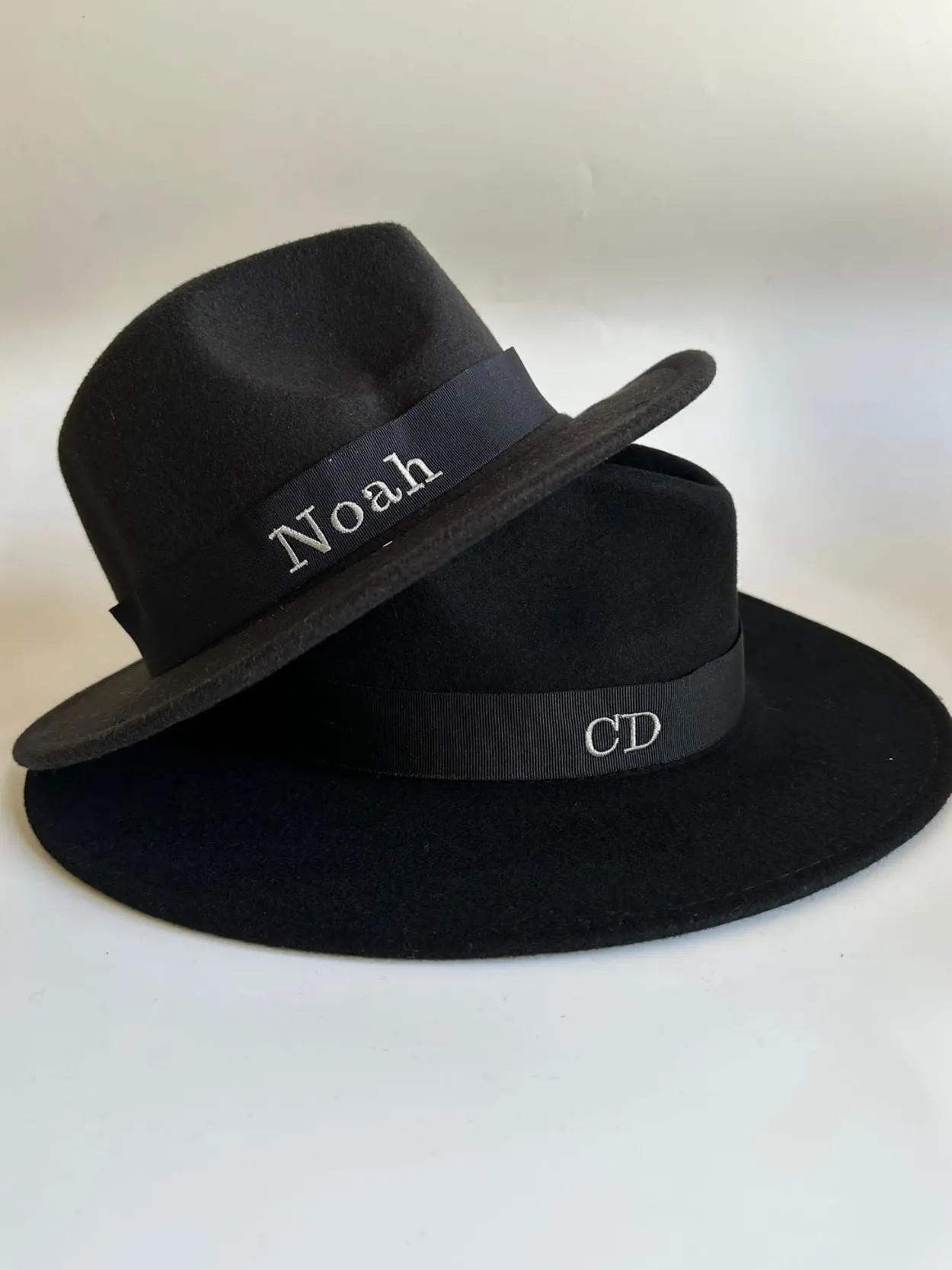 Bonita's Personalised Black Wool Fedora - Child