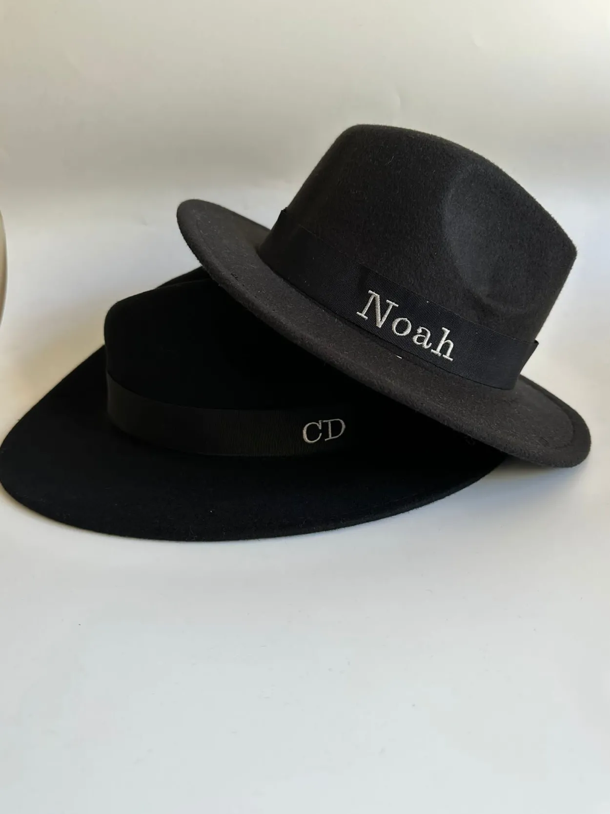 Bonita's Personalised Black Wool Fedora - Child