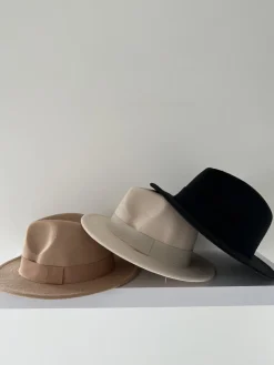 Bonita's Personalised Black Wool Fedora - Child