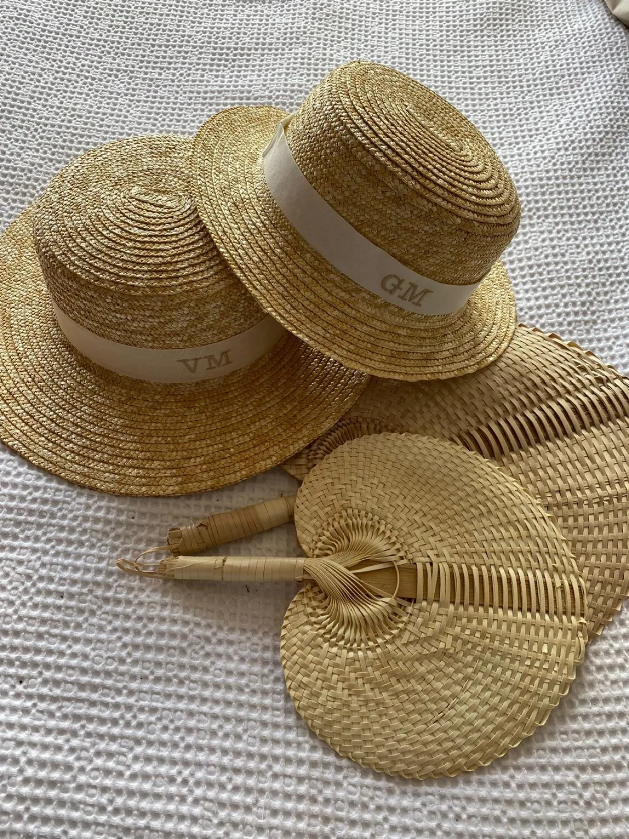 Bonita's Personalised Child Boater - Cream Ribbon