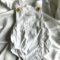 Bonita's Personalised Classic Baby Romper - White