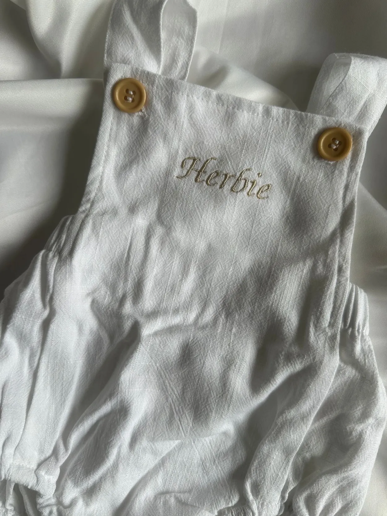 Bonita's Personalised Classic Baby Romper - White