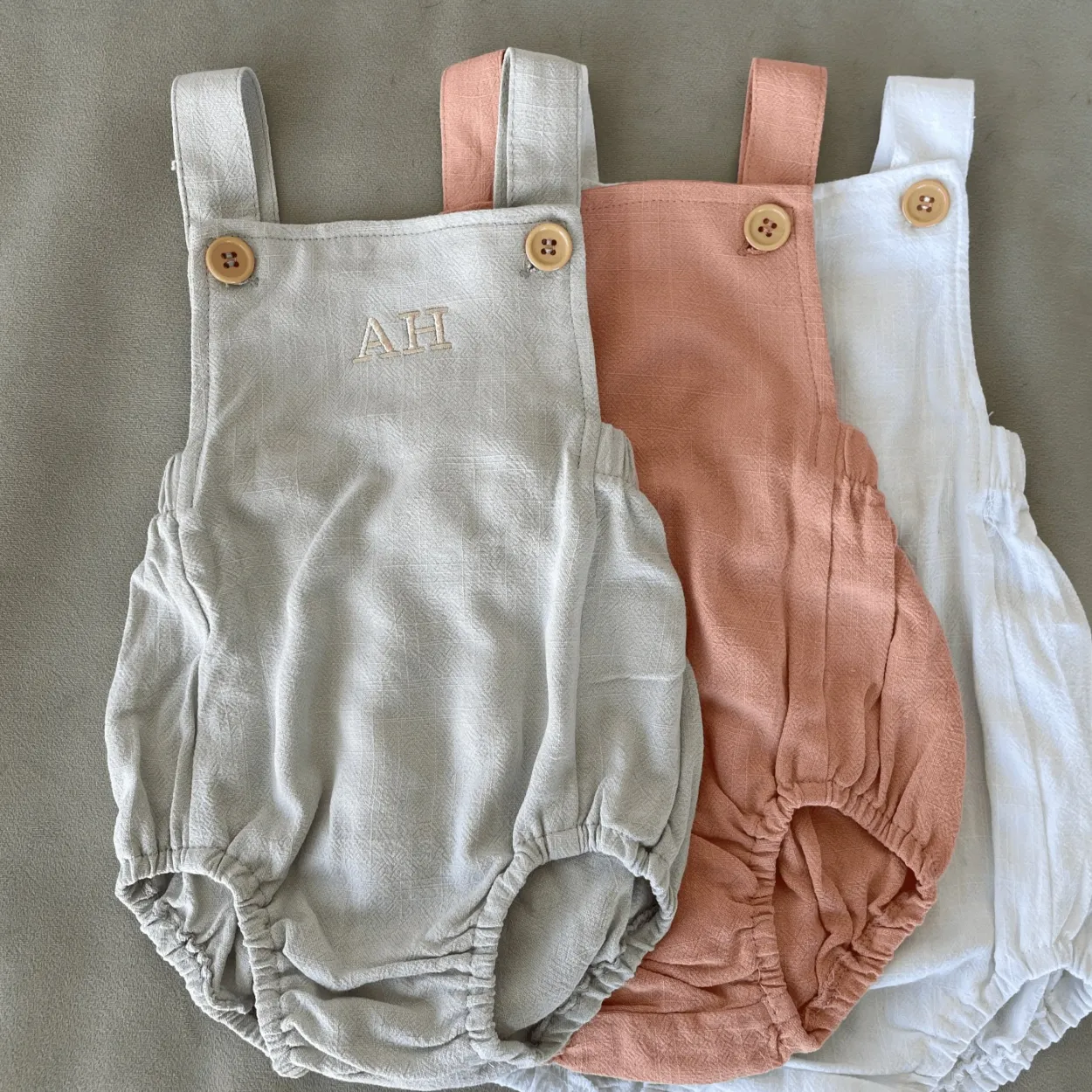 Bonita's Personalised Classic Baby Romper - White