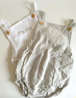 Bonita's Personalised Classic Baby Romper - Grey