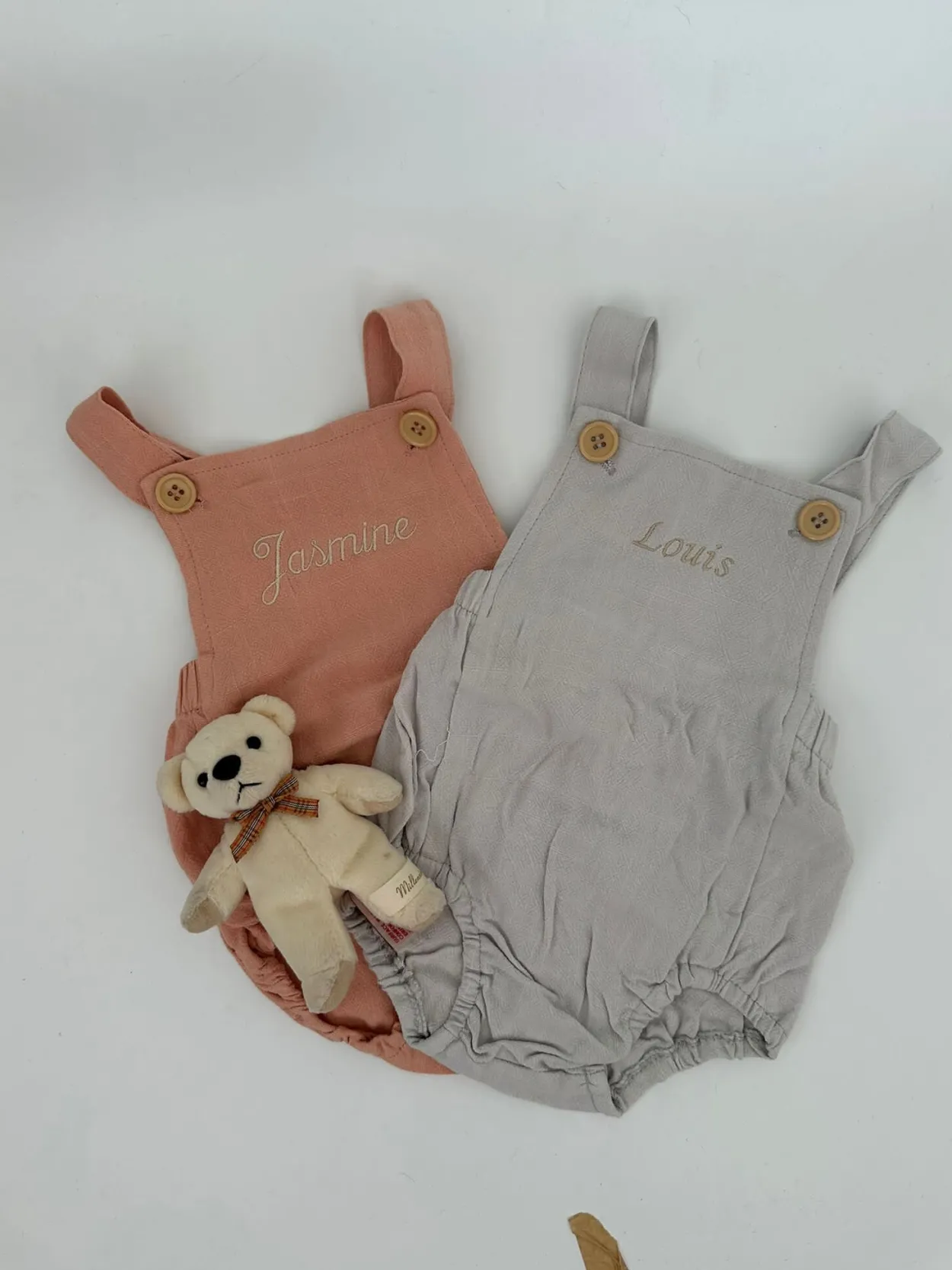 Bonita's Personalised Classic Baby Romper - Grey